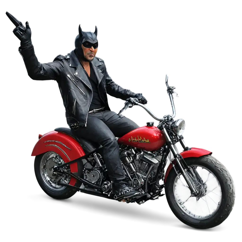 devil on the chooper motocycle