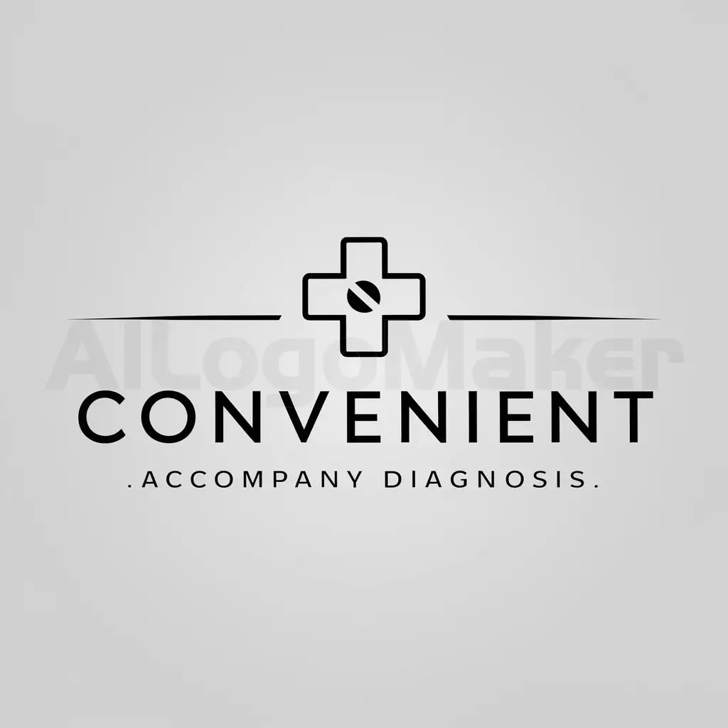 a logo design,with the text "convenient accompany diagnosis", main symbol:medical,Minimalistic,be used in medical industry,clear background