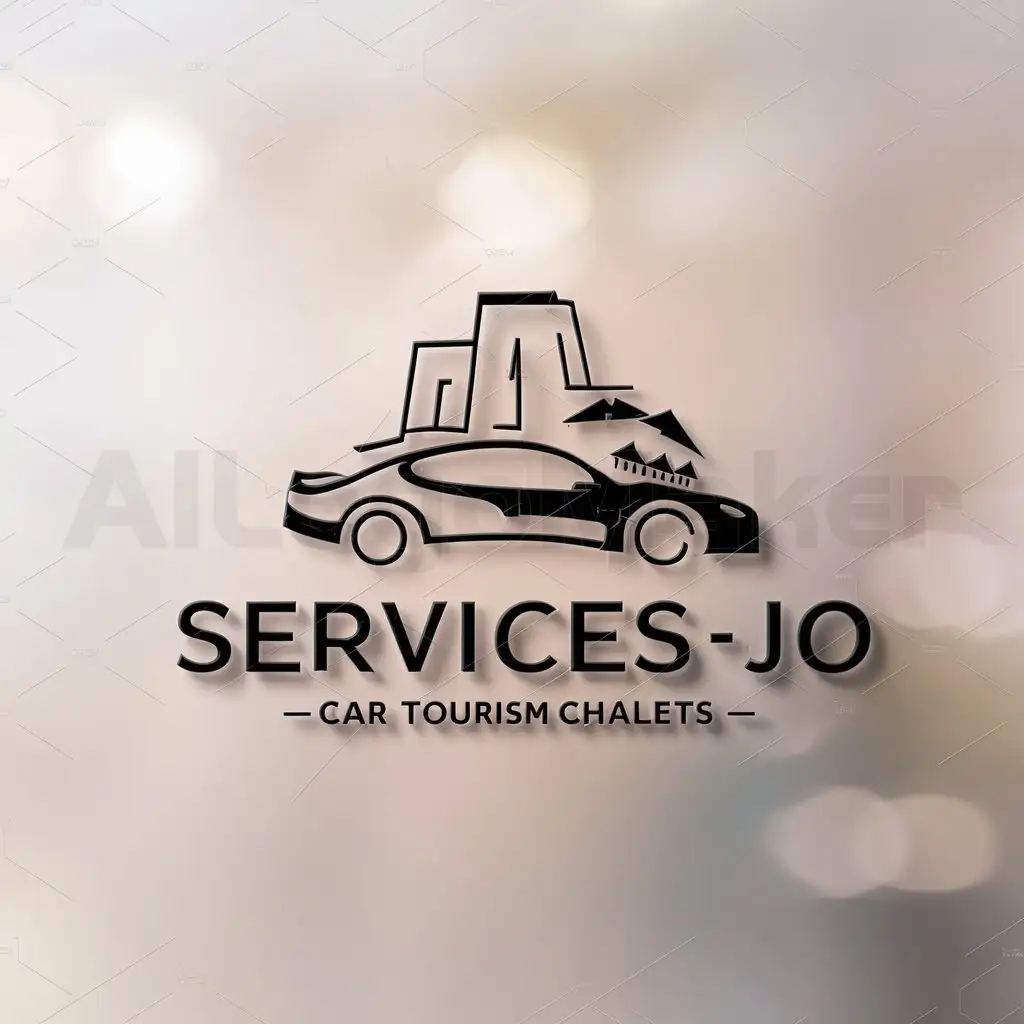 LOGO-Design-For-ServicesJo-Petra-Jordan-Inspired-Symbol-with-Tourism-and-Chalet-Theme