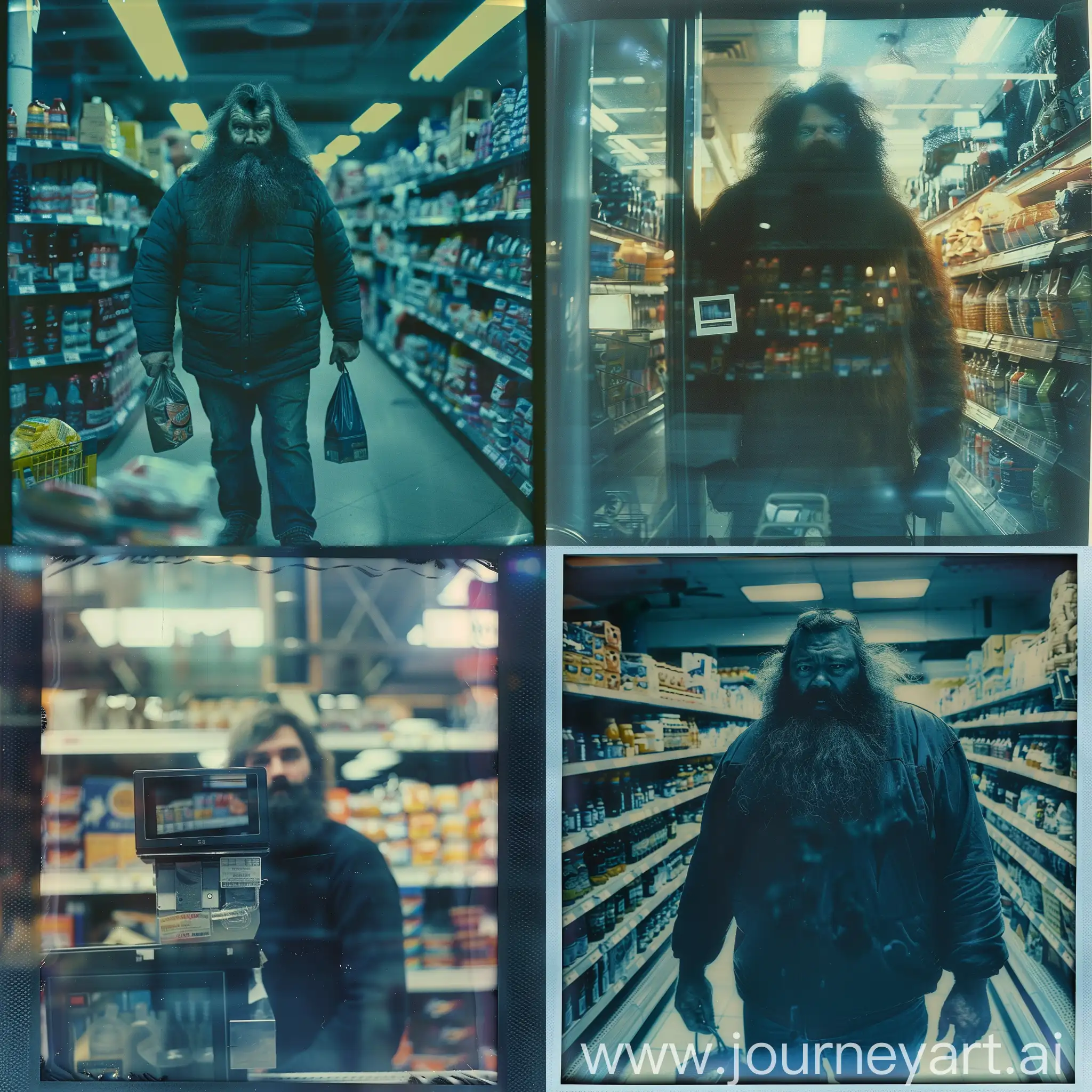 Night-Vision-Surveillance-Bearded-Man-Caught-Shoplifting-in-Supermarket