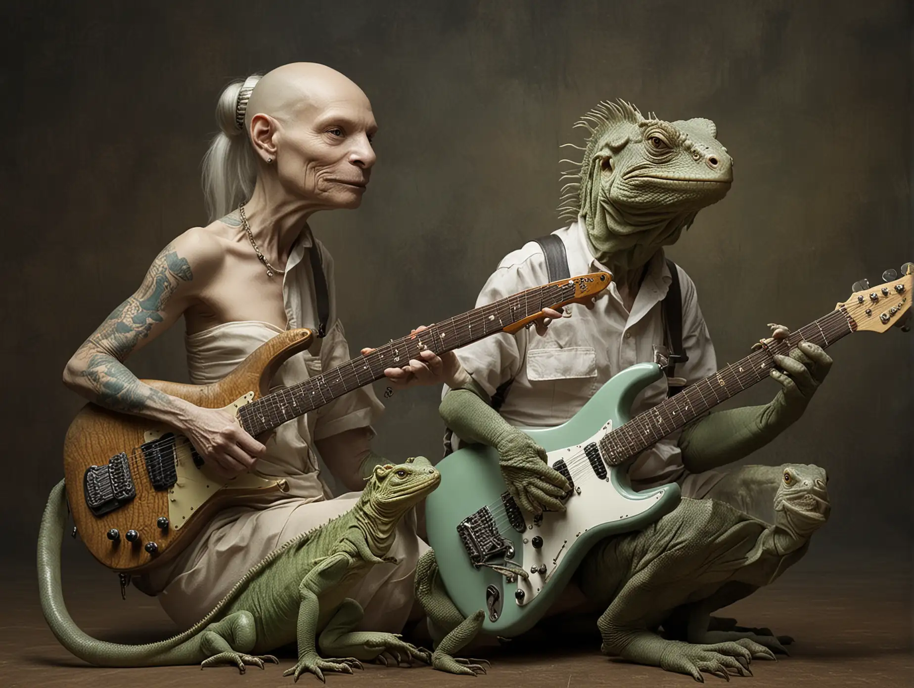 Electric Guitar Jamming on Extraterrestrial Planets with Unlikely Friends