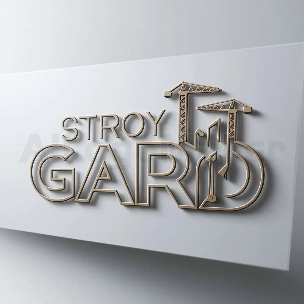 a logo design,with the text "STROY GARD", main symbol:STROY GARD,Moderate,be used in Construction industry,clear background