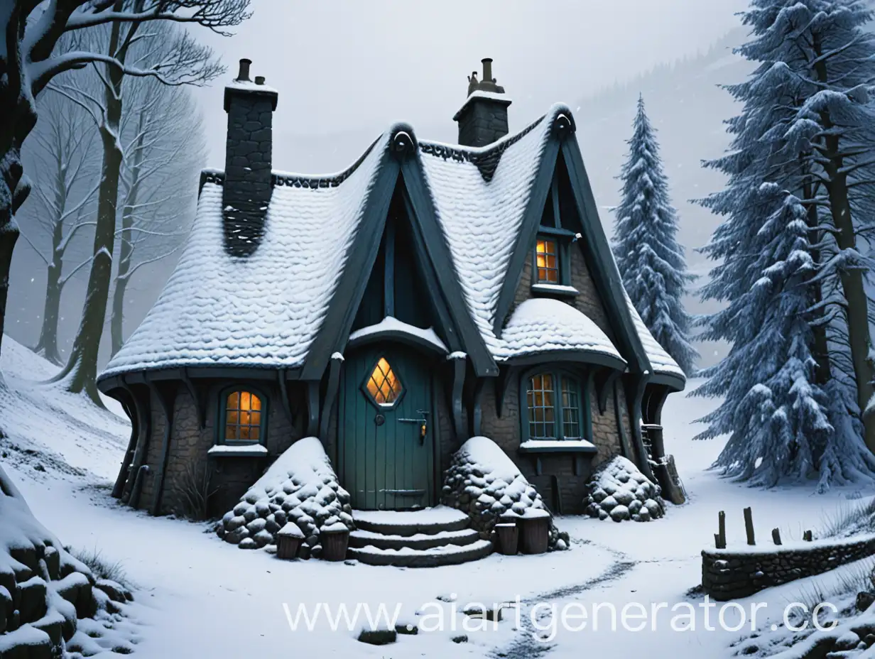 Hagrids-Hut-Snowy-Winter-Scene