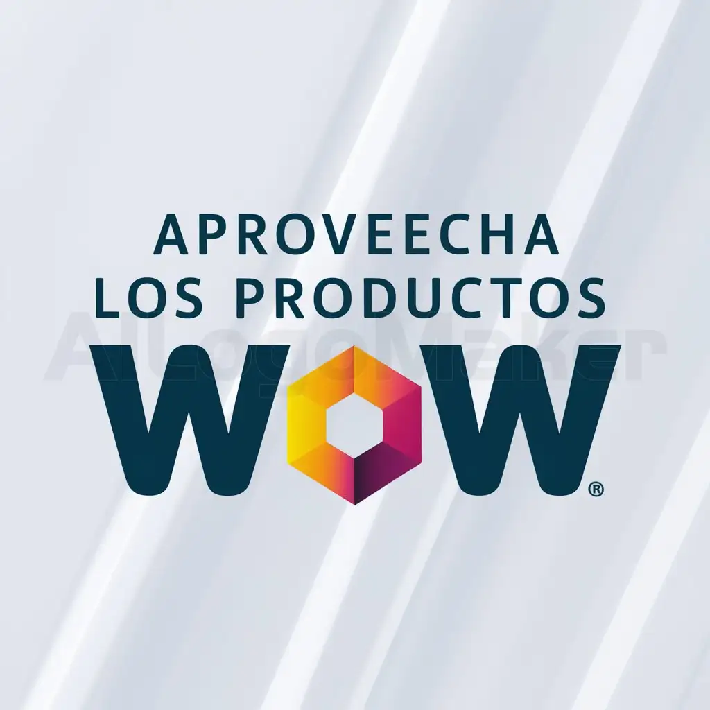 a logo design,with the text "aprovecha los productos wow", main symbol:cuadrado,Moderate,clear background