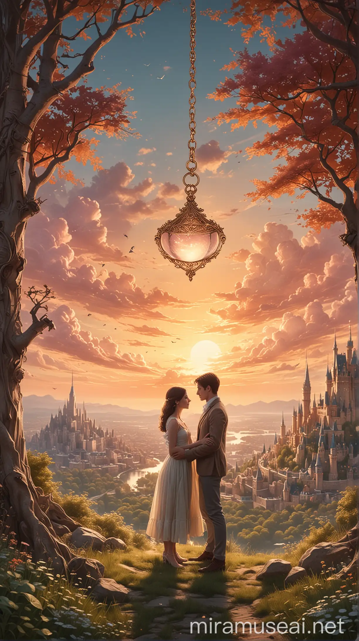 Romantic Couples Journey Sunset in New York City to Magical Lands