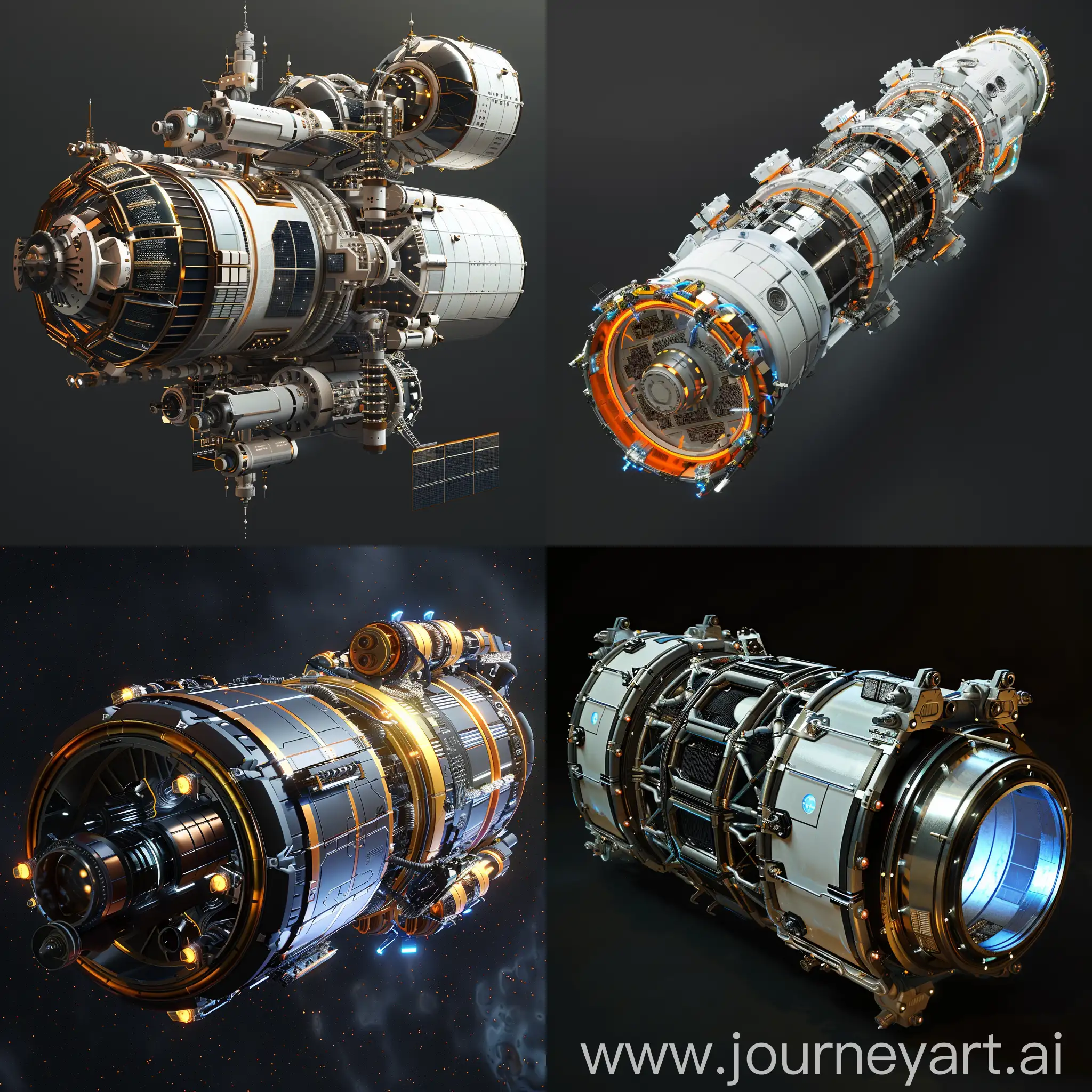 Advanced-SciFi-Space-Telescope-with-Modular-Construction-and-Holographic-Displays