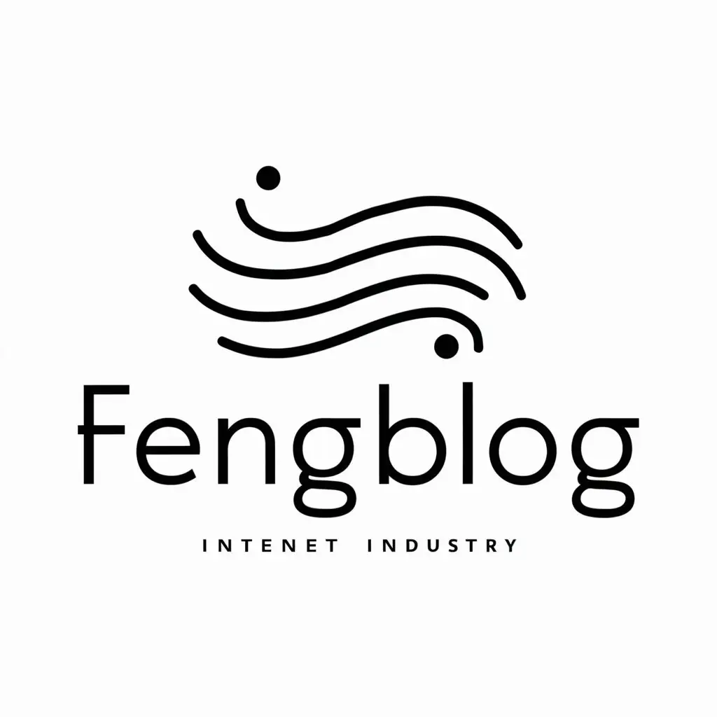 a logo design,with the text "FengBlog", main symbol:wind,Moderate,be used in Internet industry,clear background