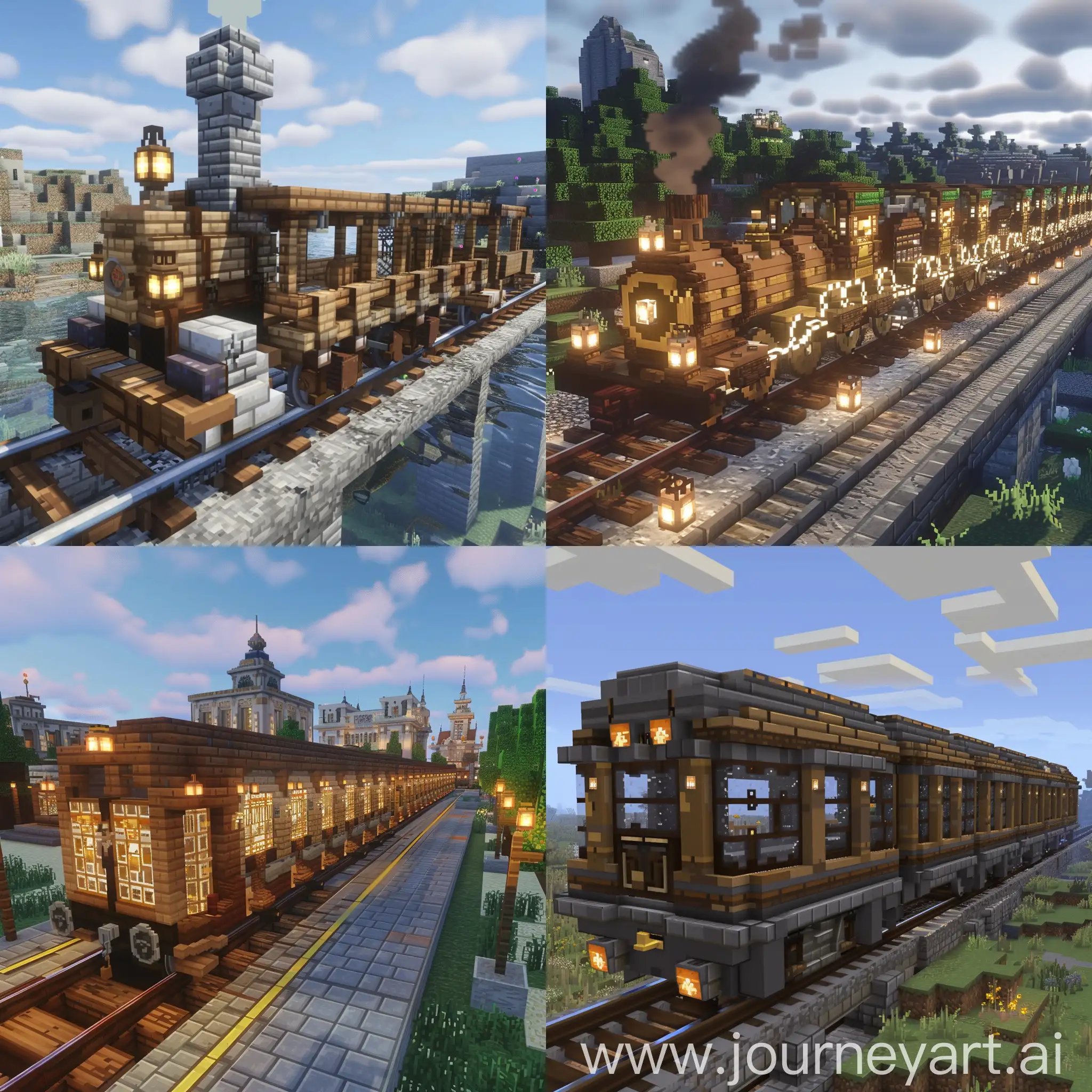 Minecraft-Train-Creation-Exterior-View-of-a-5x4-Block-Train