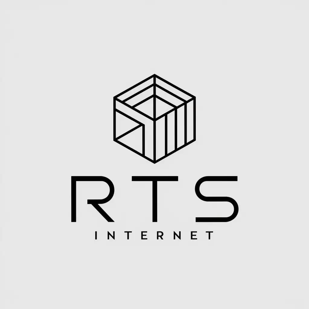 LOGO-Design-for-RTS-Minimalistic-Tech-Geometry-Cube-Symbol-for-Internet-Industry