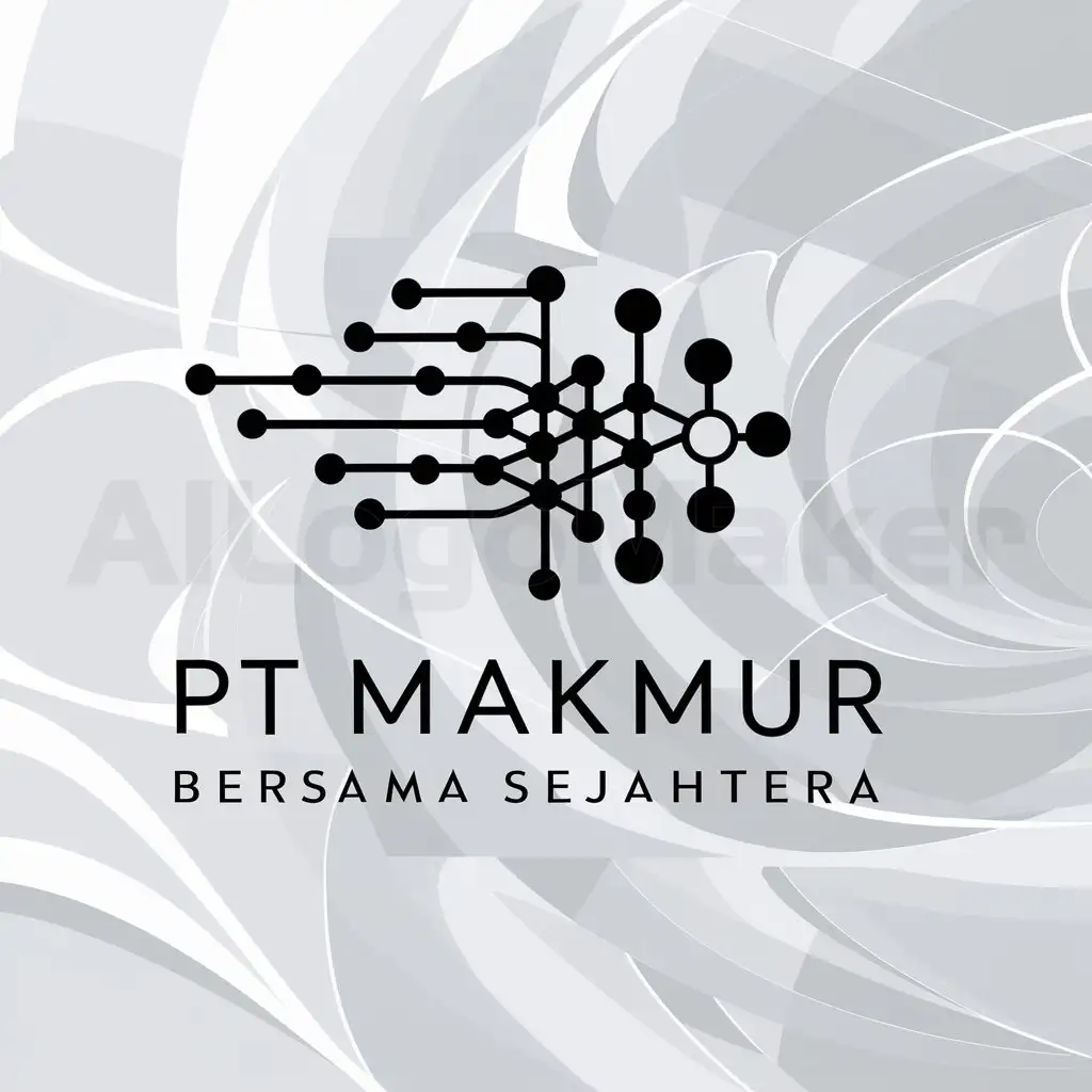 a logo design,with the text "PT Makmur Bersama Sejahtera", main symbol:tech,Moderate,clear background