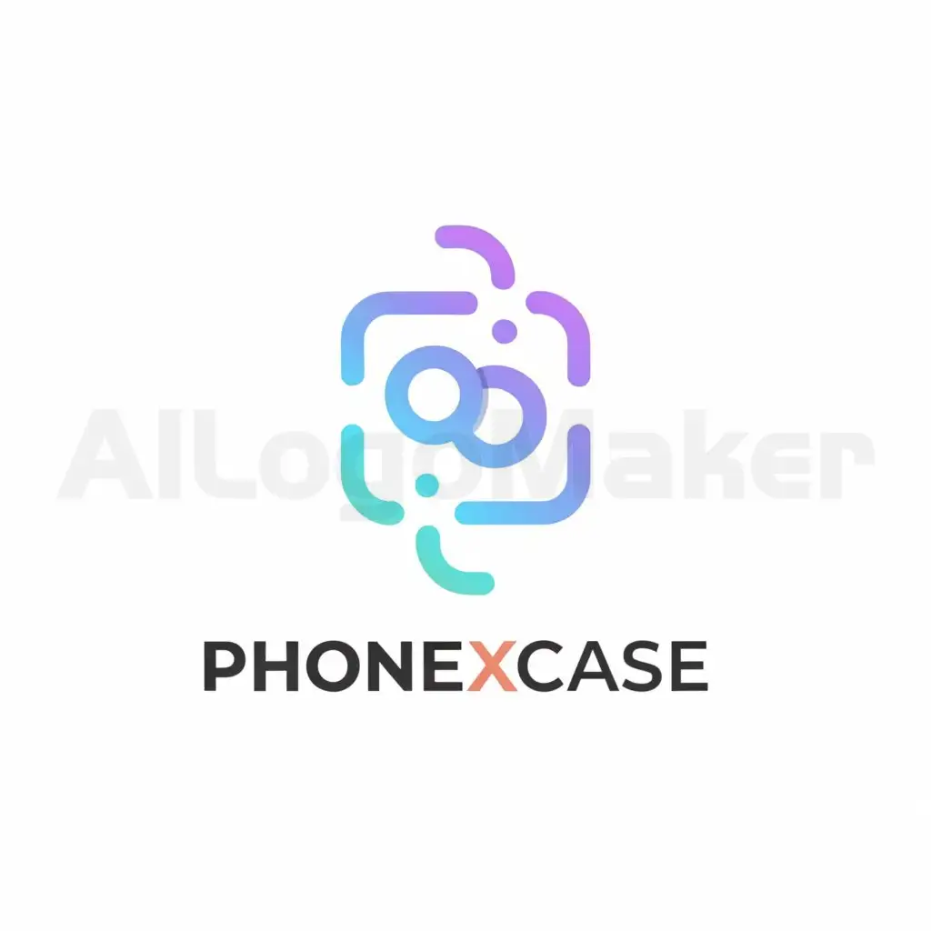 a logo design,with the text "PhoneXCase ", main symbol:Phone accessories, connecting case, and gadgets,Moderate,be used in Internet industry,clear background
