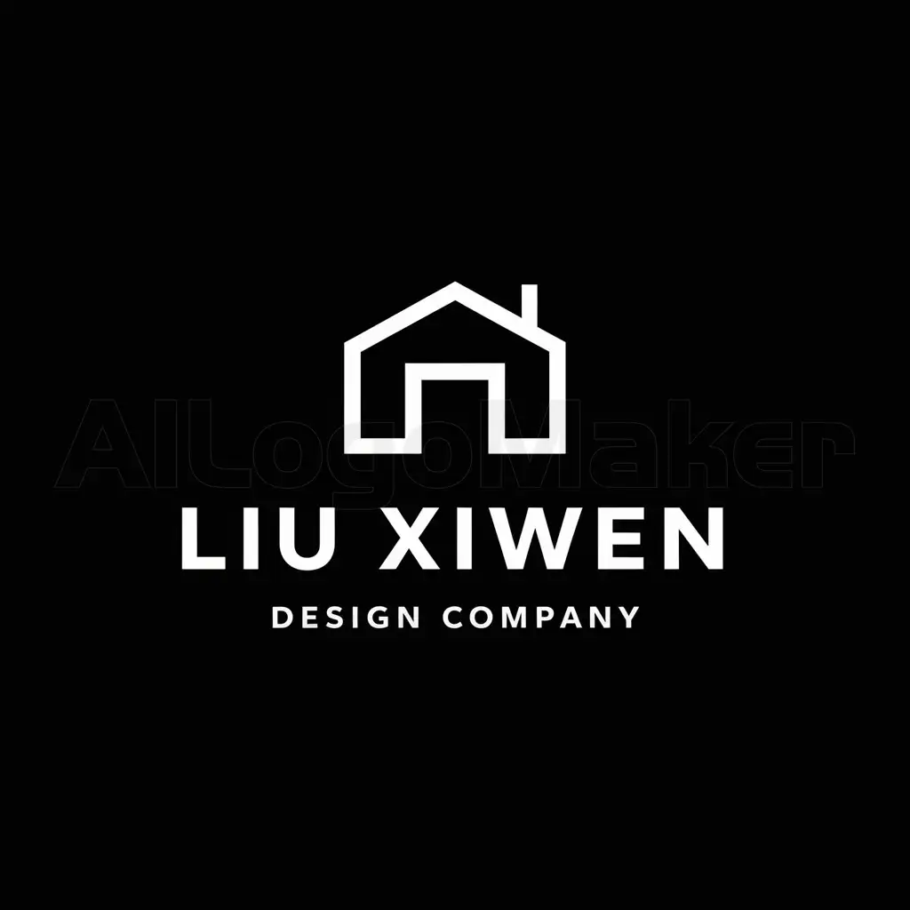 LOGO-Design-for-Liu-Xiwen-Design-Company-Minimalistic-House-Symbol-for-Construction-Industry