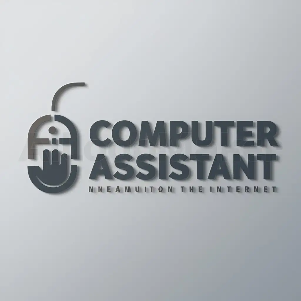 a logo design,with the text "computer assistant", main symbol:computer assistant,Moderate,be used in Internet industry,clear background
