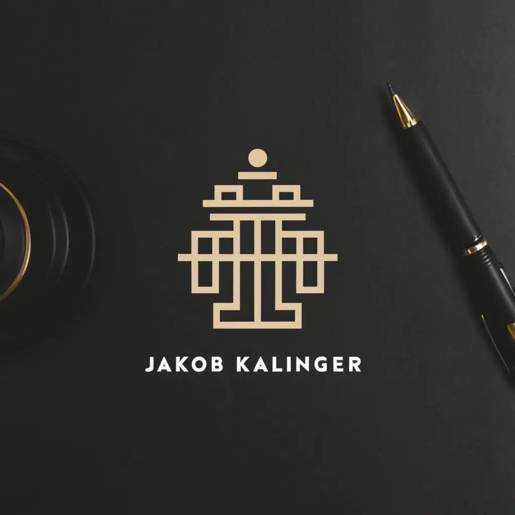 a logo design,with the text "Jakob Kallinger", main symbol:Law symbol with minimalistic and profesional look,Minimalistic,be used in Legal industry,clear background