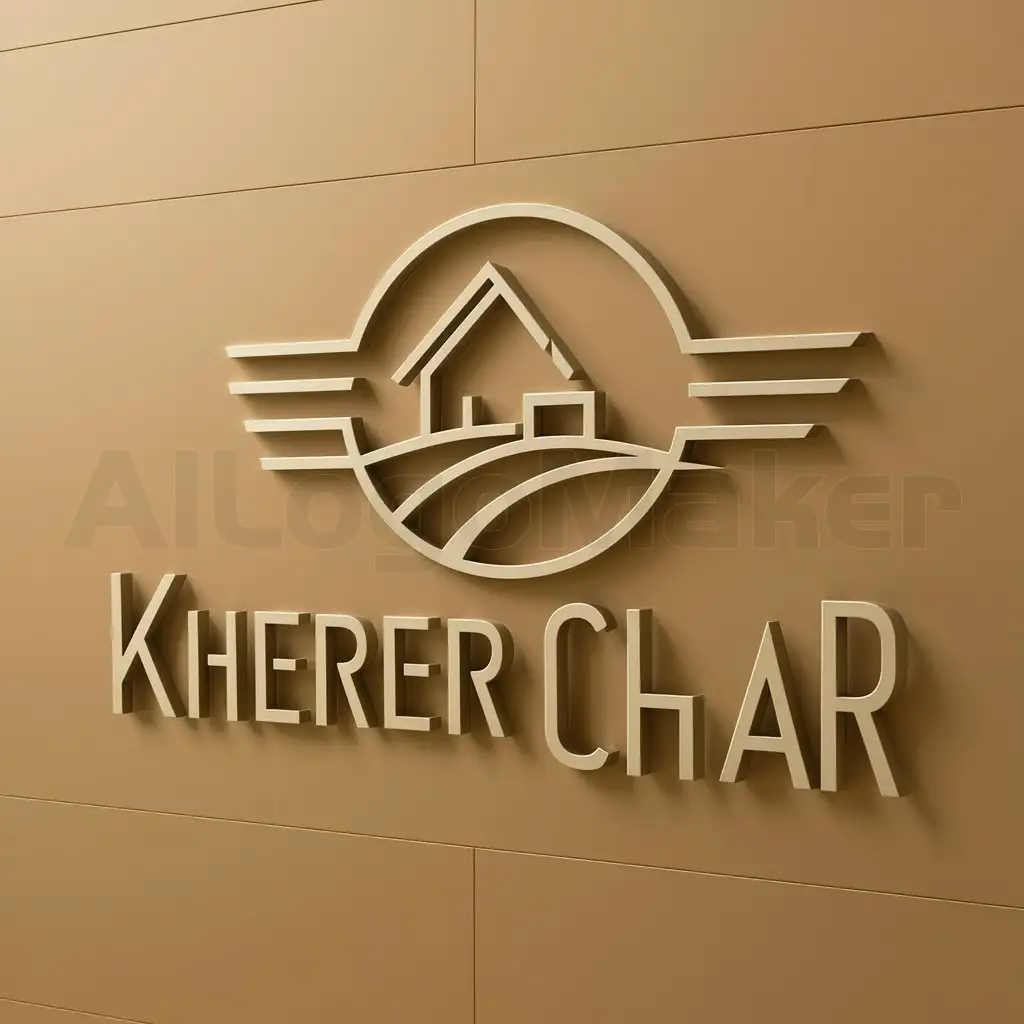 LOGO-Design-For-Kherer-Char-Tranquil-Village-Landscape-on-Clear-Background