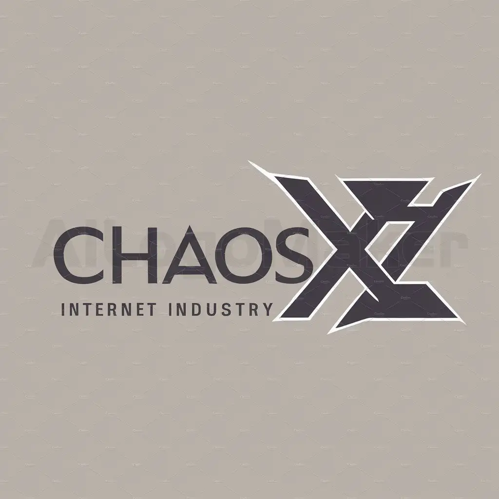 a logo design,with the text "chaos", main symbol:XZ,Moderate,be used in Internet industry,clear background