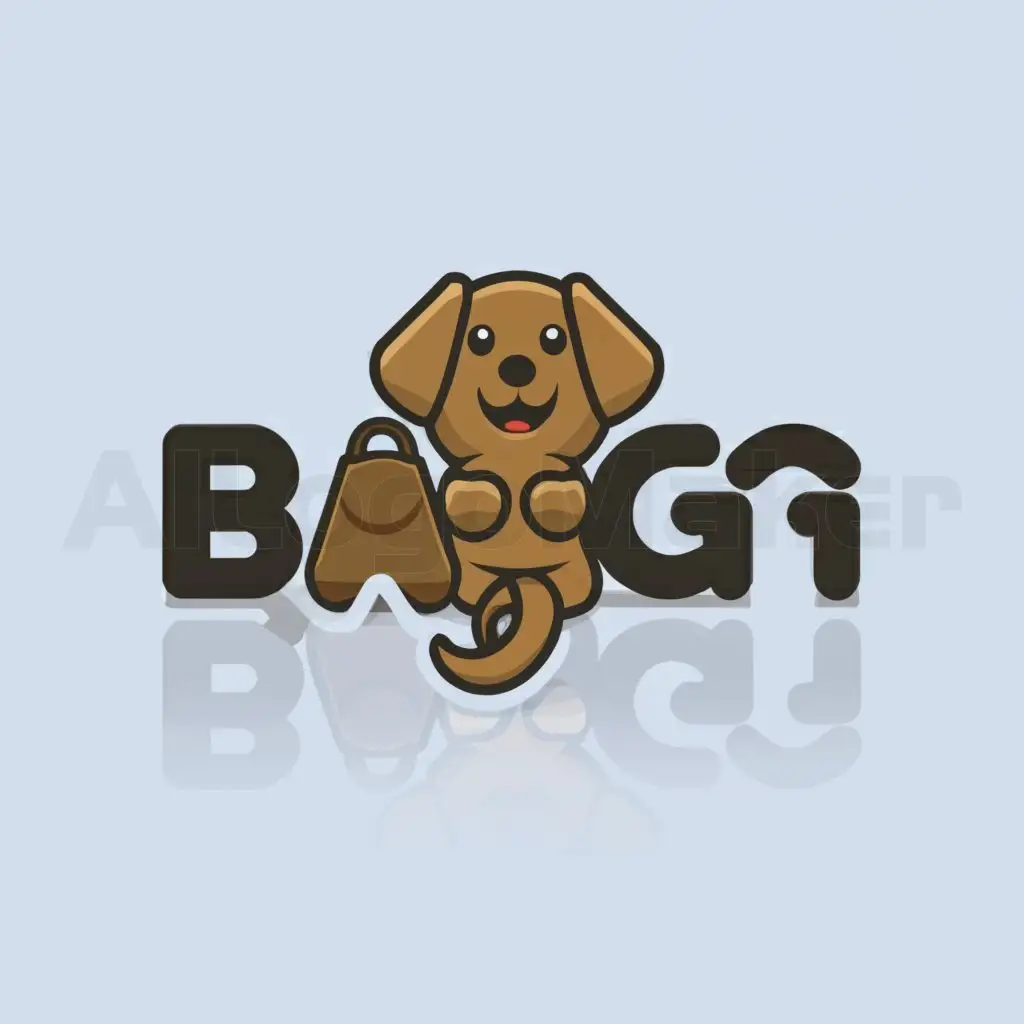 a logo design,with the text "bag", main symbol:Puppy,Moderate,be used in Others industry,clear background