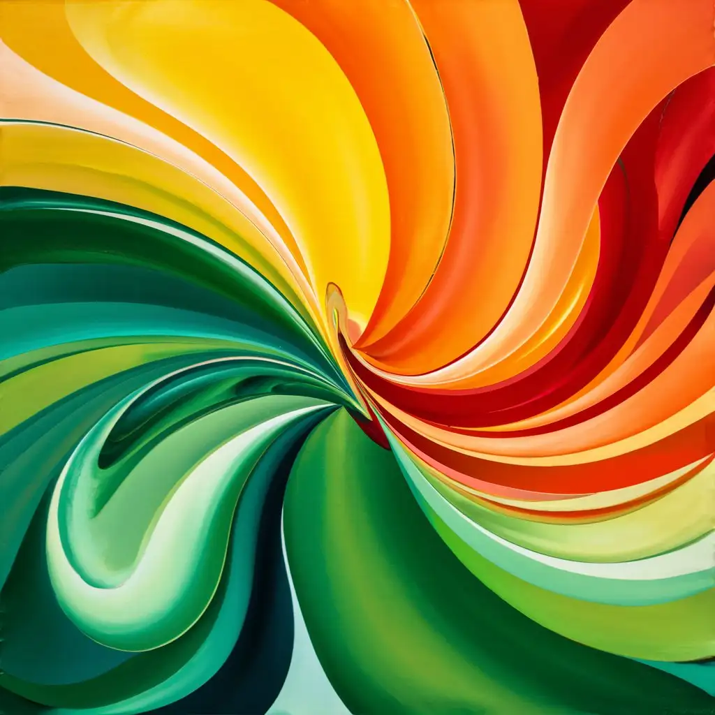 Vibrant Abstract Summer Painting A Burst of Colorful Creativity