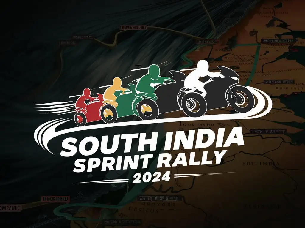 create logo for "south india sprint rally 2024"
moto racers