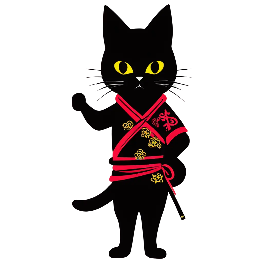 Japanese-Samurai-Cat-Tattoo-PNG-Exquisite-Kawaii-Ninja-Cat-Art-for-Your-Digital-Collection