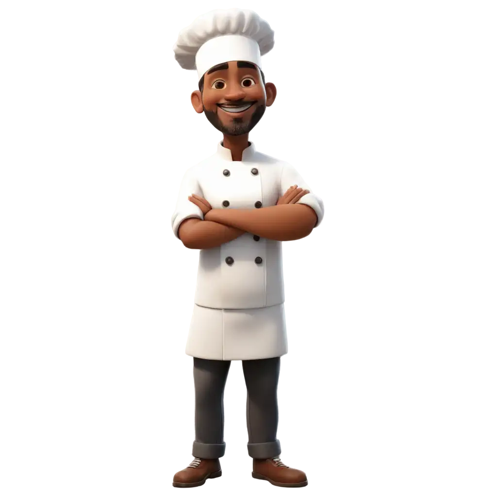 Vibrant-PNG-Cartoon-Image-of-a-Chef-Enhance-Your-Culinary-Content-with-HighQuality-Graphics