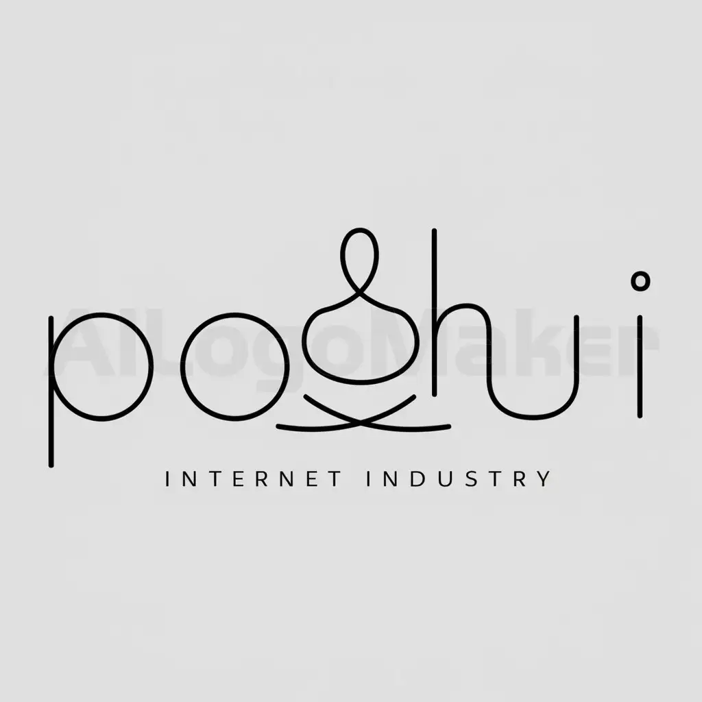 a logo design,with the text "Pohui", main symbol:Meditation,Minimalistic,be used in Internet industry,clear background
