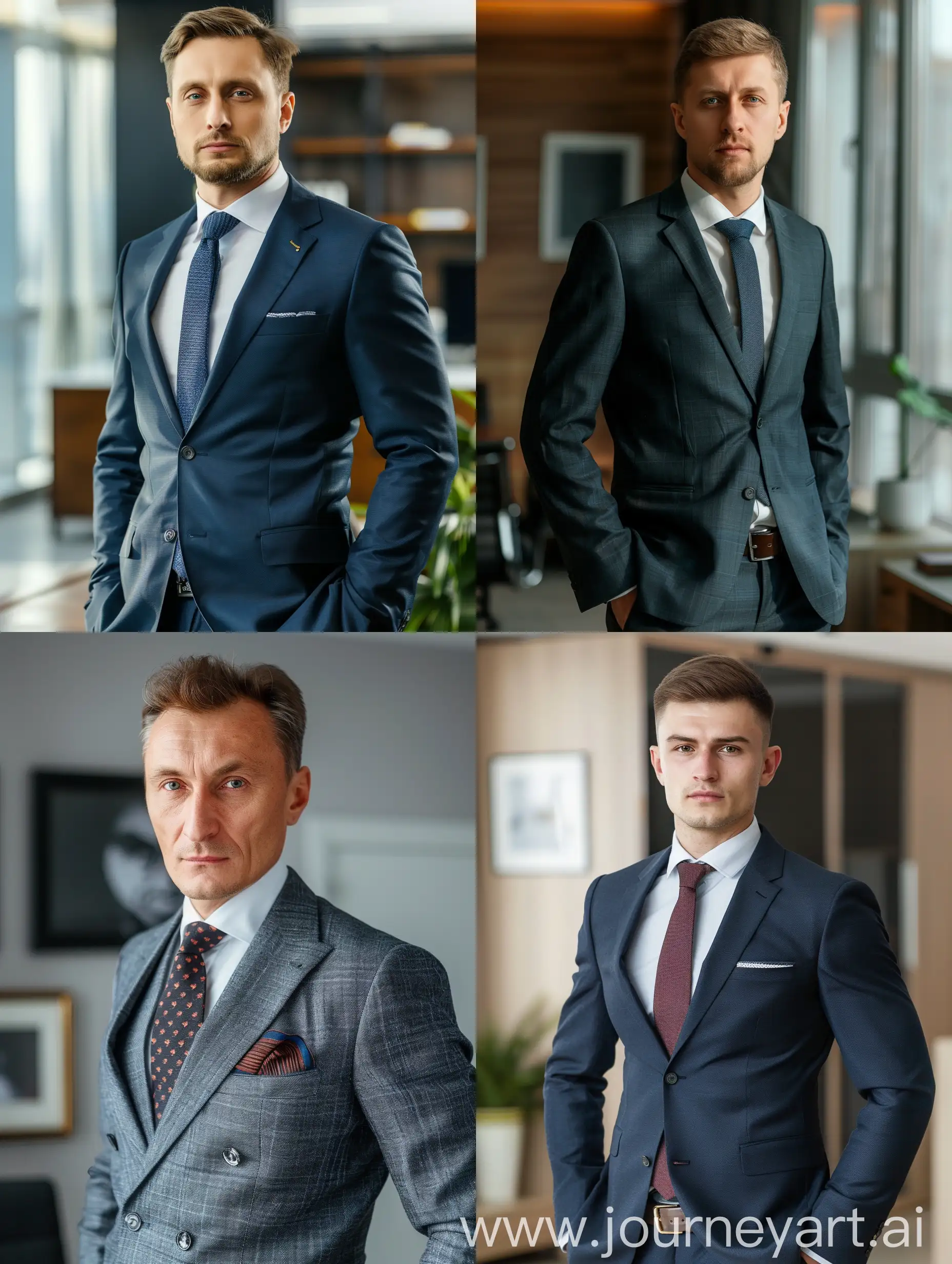 Вызывающий доверие русский мужчина в офисной одежде 