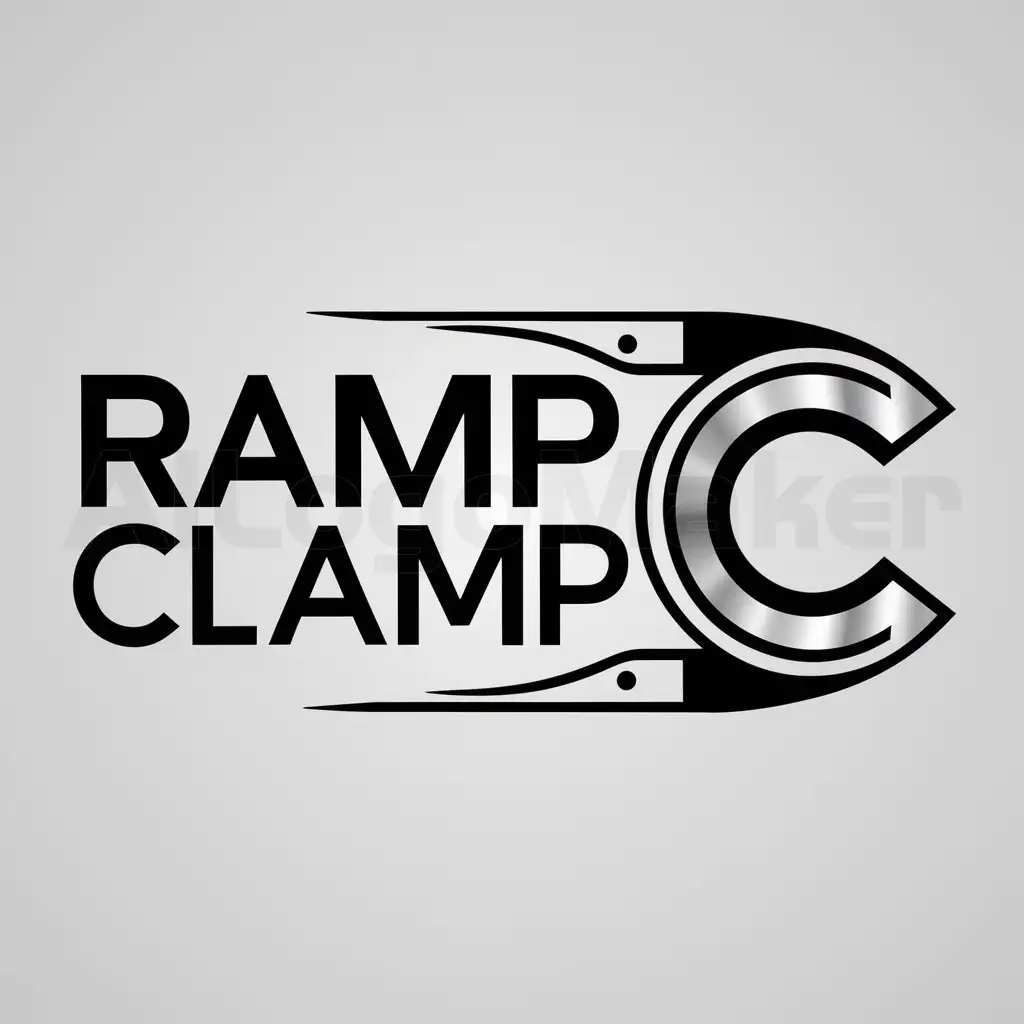 a logo design,with the text "Ramp Clamp", main symbol:C clamp,Moderate,be used in Automotive industry,clear background