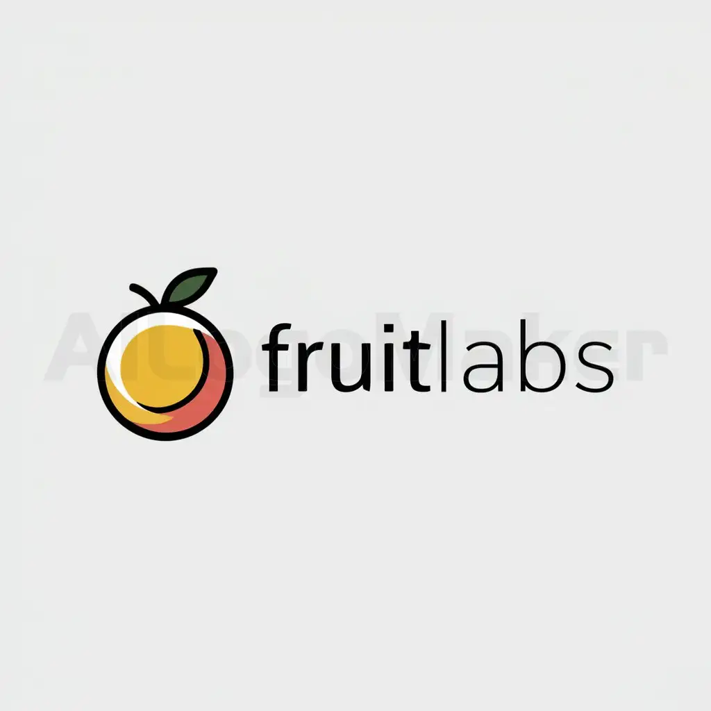 a logo design,with the text "fruitlabs", main symbol:fruity,Minimalistic,be used in food and beverages industry,clear background