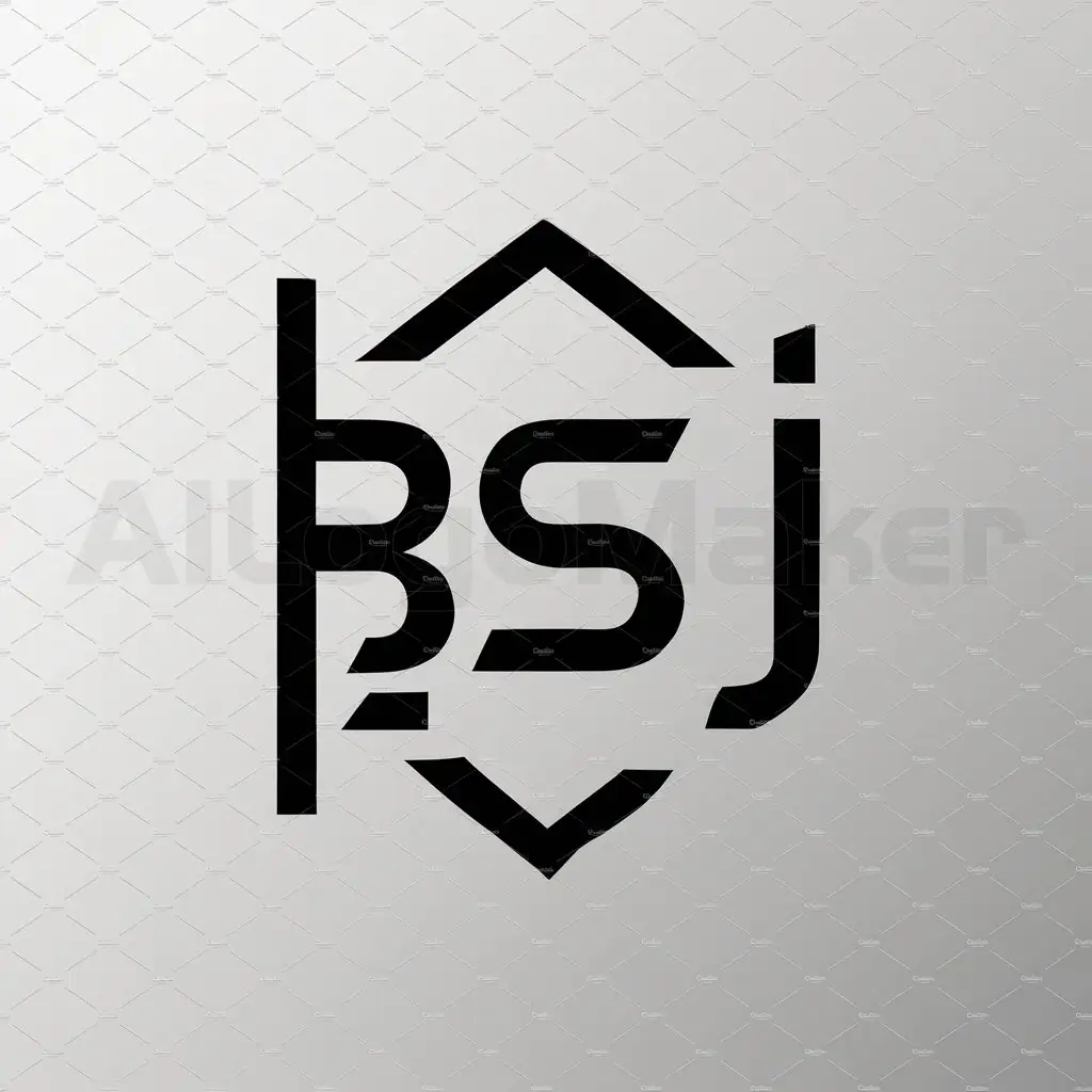 a logo design,with the text "BSJ", main symbol:BSJ,Minimalistic,be used in Internet industry,clear background