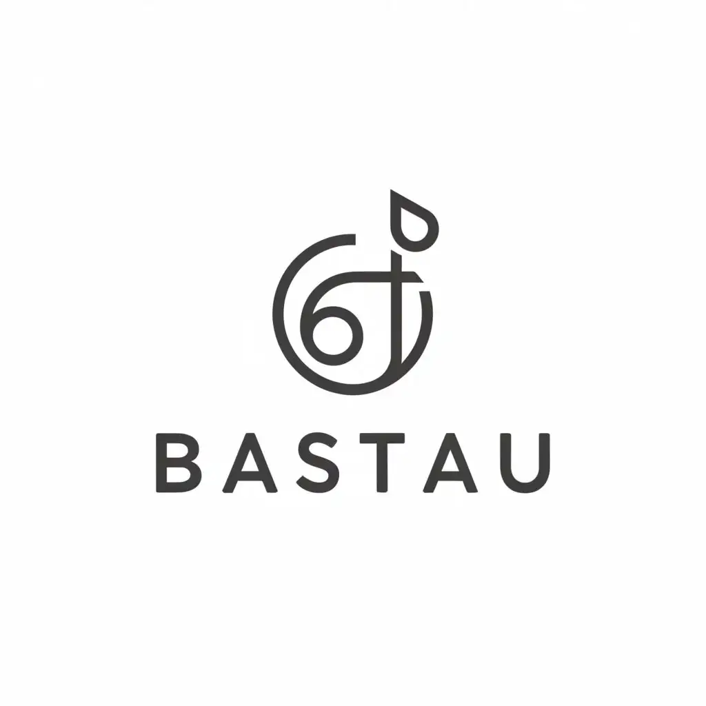 a logo design,with the text "BASTAU", main symbol:music and ornament,Moderate,clear background