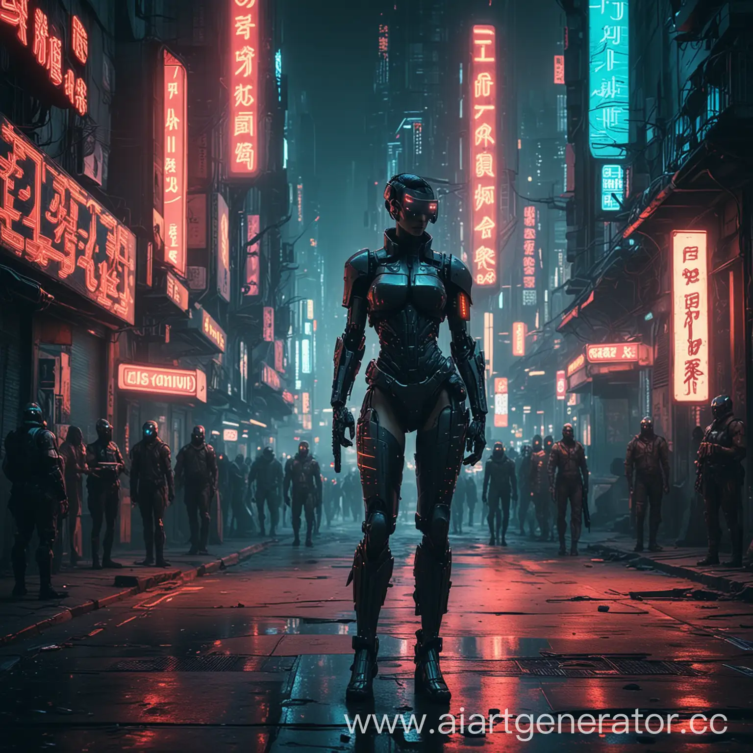 Futuristic-Cyberpunk-City-with-Neon-KnightCyborgs