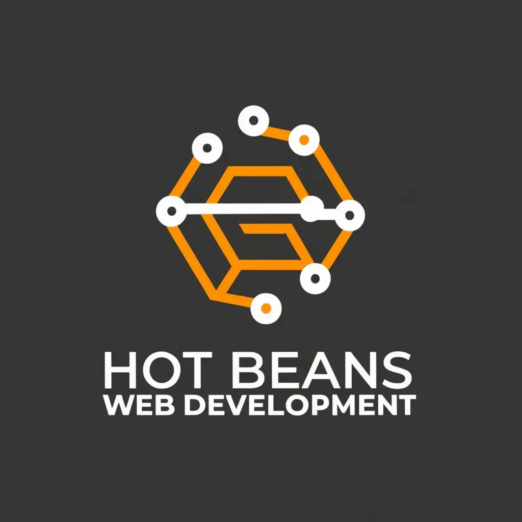 a logo design,with the text "Hot Beans Web Development", main symbol:Web Development HTML,Moderate,be used in Technology industry,clear background