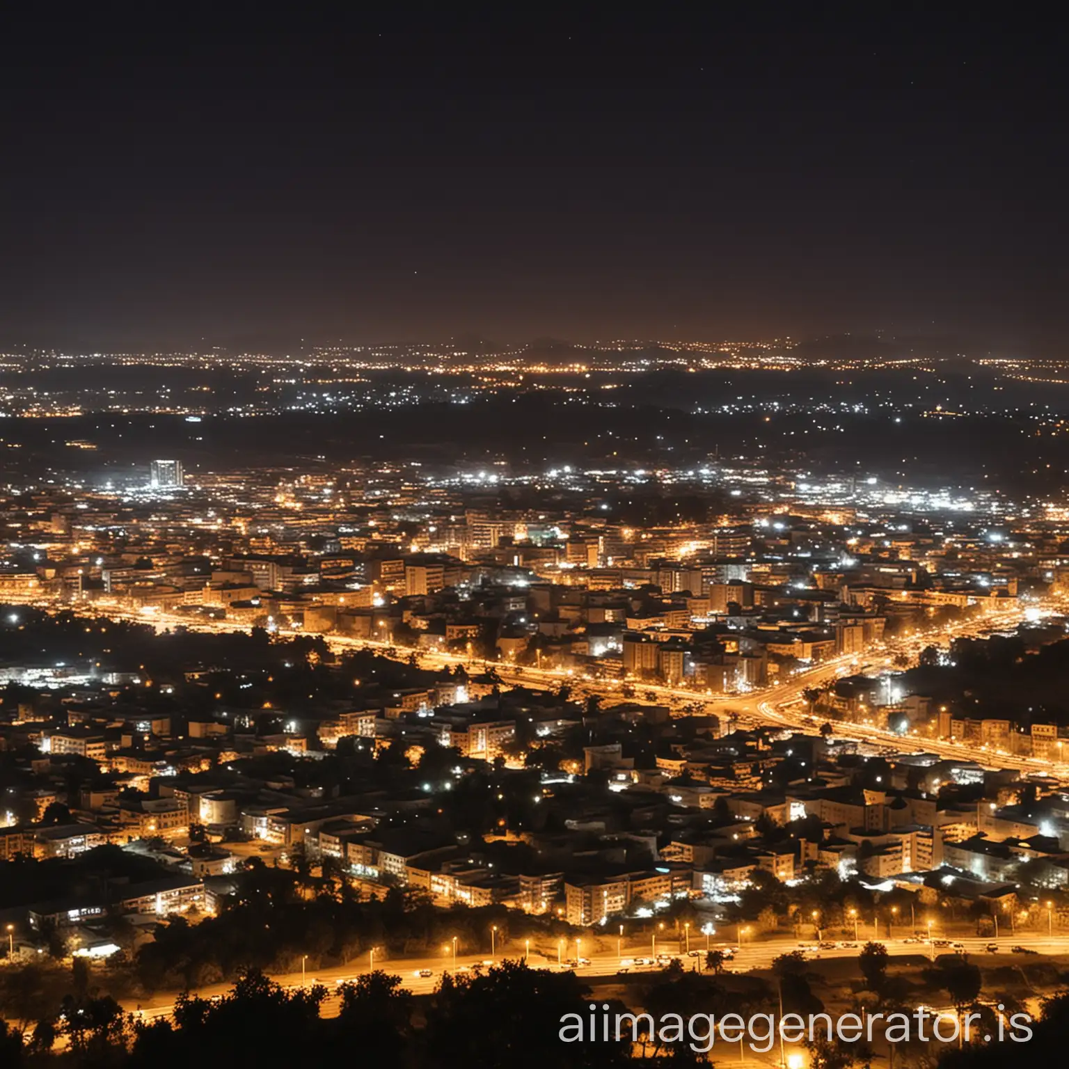 Mekele-City-at-Night-Urban-Landscape-with-Illuminated-Cityscape