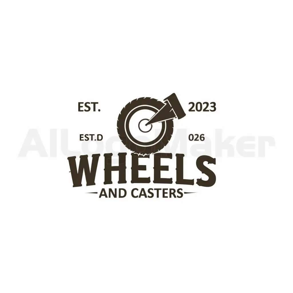 a logo design,with the text "Wheels and Casters", main symbol:wheels and casters,Moderate,be used in Retail industry,clear background