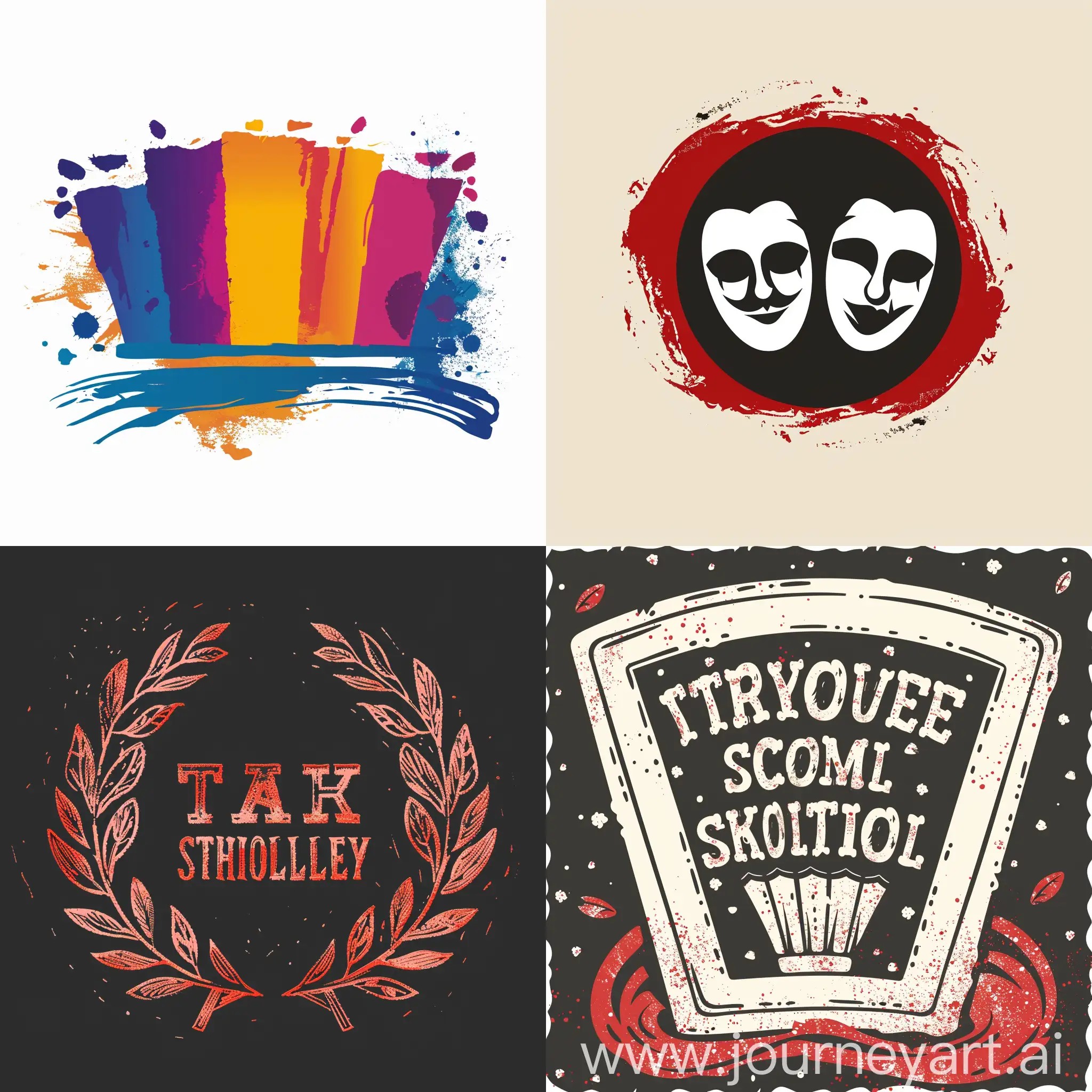 Vibrant-School-Theatre-Logo-Design