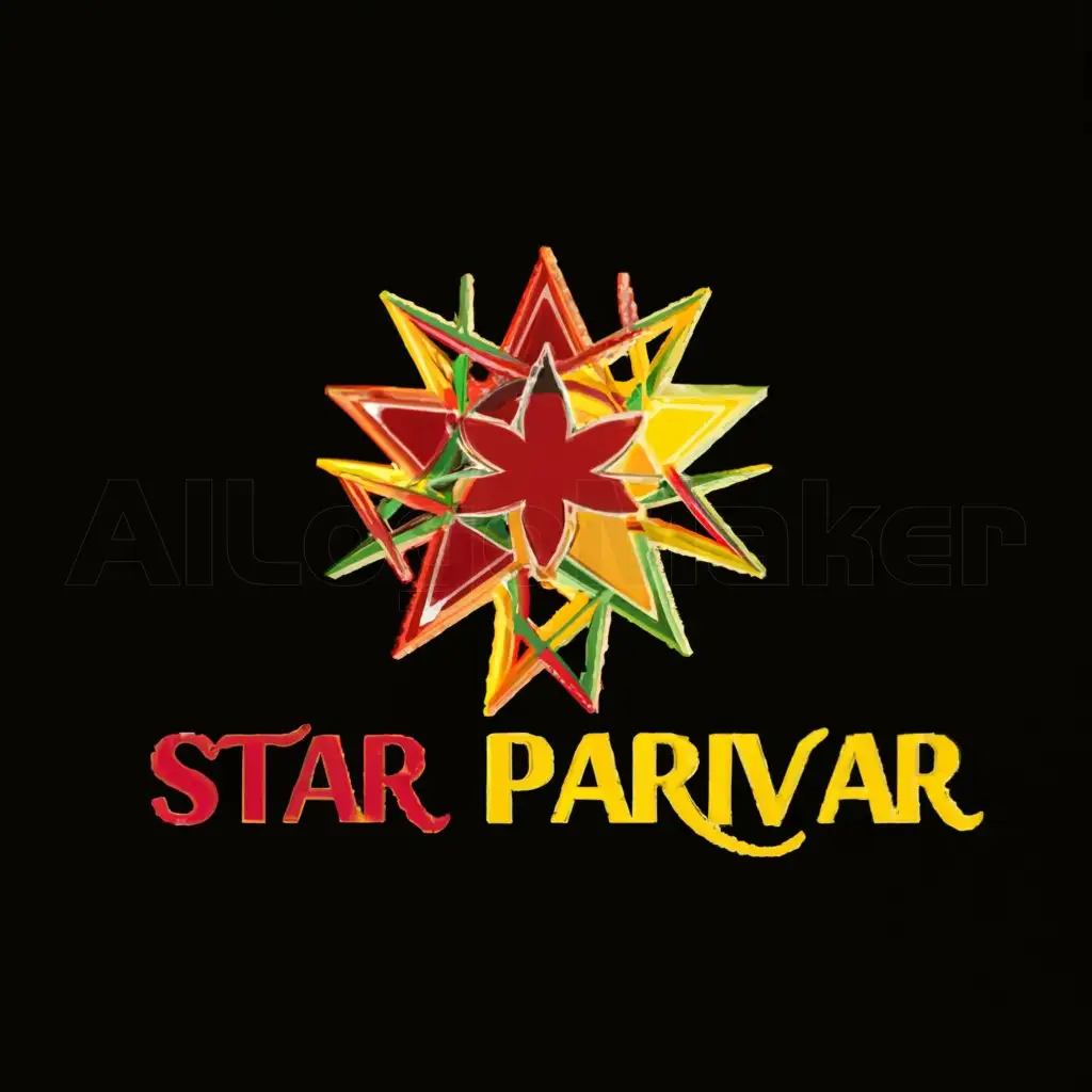 a logo design,with the text "Star Parivar", main symbol:Star,complex,be used in Home Family industry,clear background