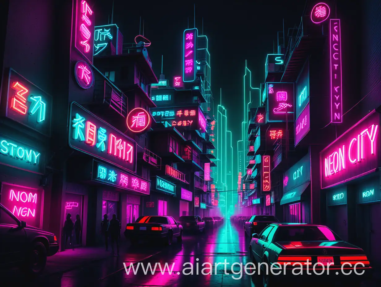 Vibrant-Neon-Cityscape-at-Night-Futuristic-Urban-Landscape