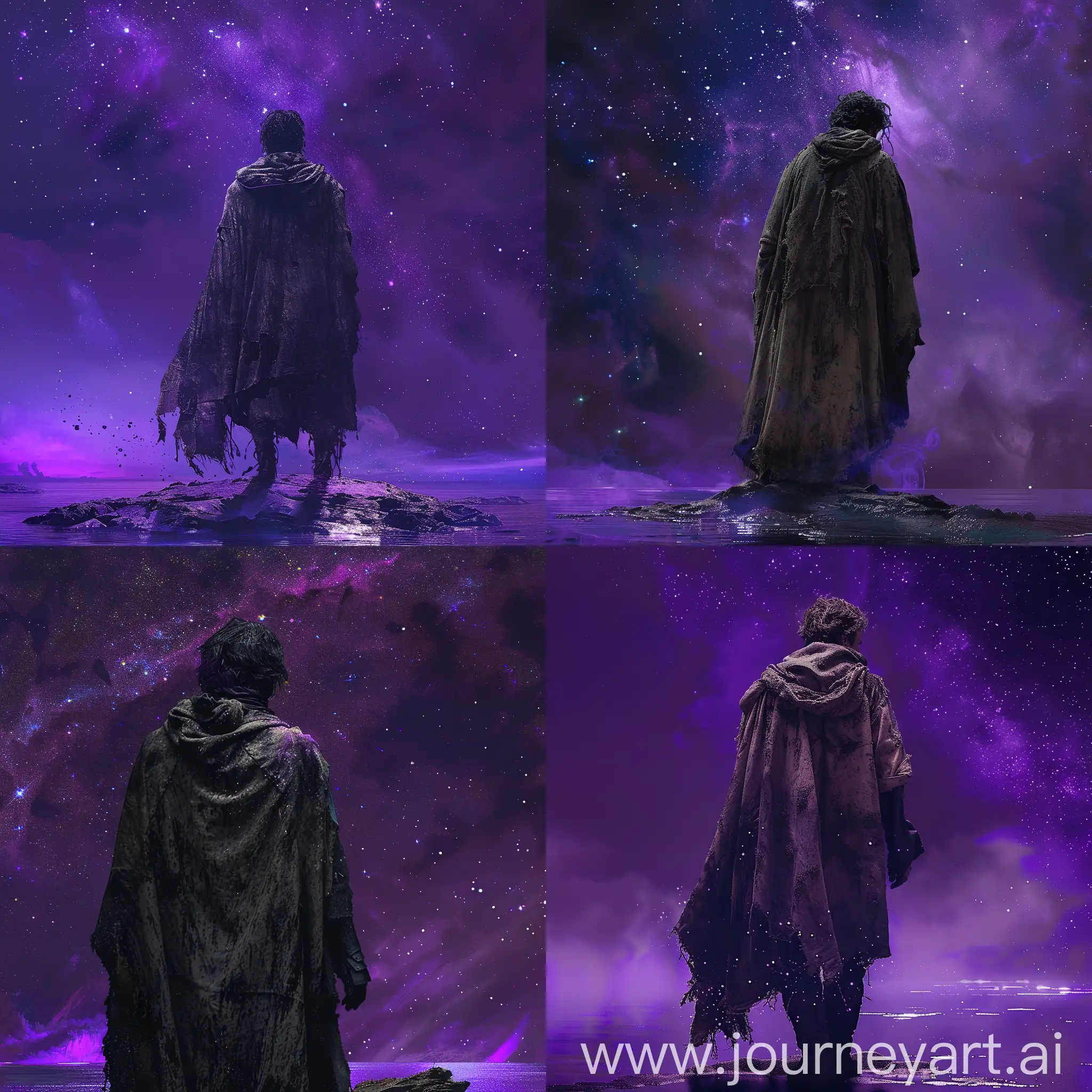 Lonely-Figure-in-Tattered-Cloak-Amidst-Cosmic-Void