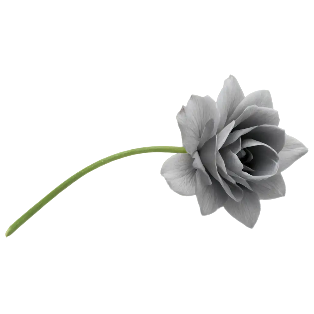 HighQuality-Grey-Flower-PNG-Exquisite-Floral-Artwork-for-Versatile-Digital-Applications