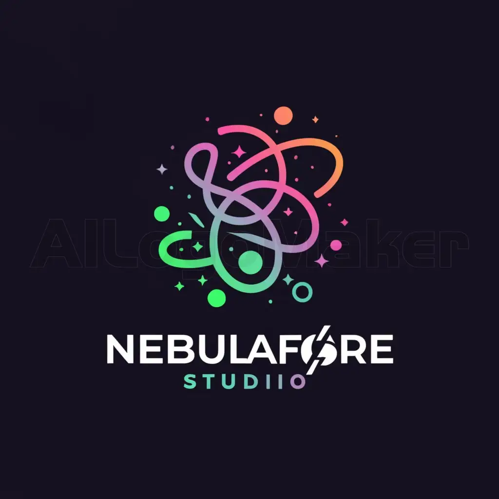 a logo design,with the text "NEBULAFORGE STUDIO", main symbol:nebula,Moderate,be used in game development industry,clear background