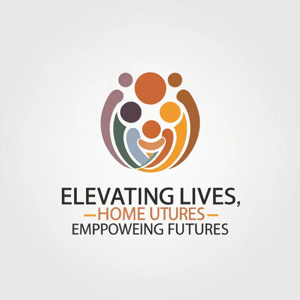 a logo design,with the text "Elevating Lives, Empowering Futures", main symbol:family,Moderate,be used in Home Family industry,clear background