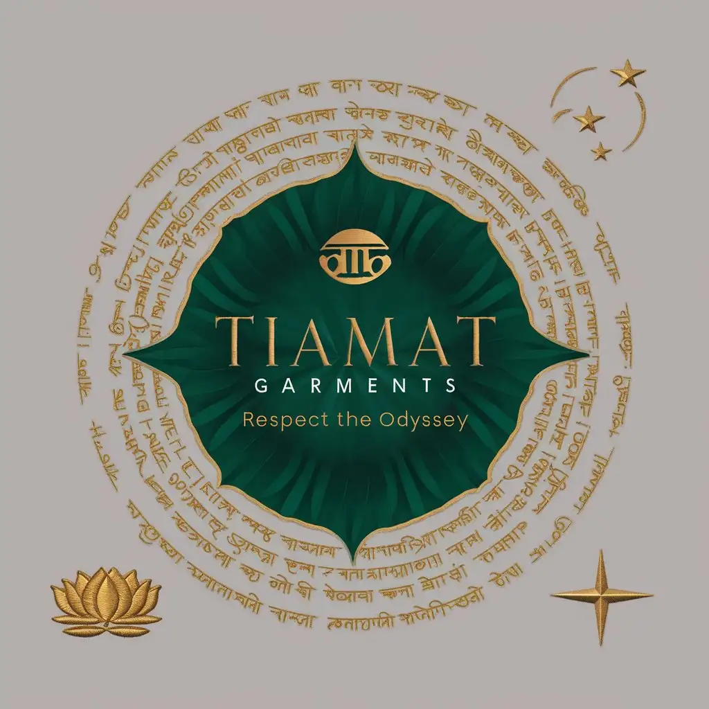 LOGO-Design-For-Tiamat-Garments-Respect-the-Odyssey-with-Vimana-and-Ancient-Sanskrit-Seal