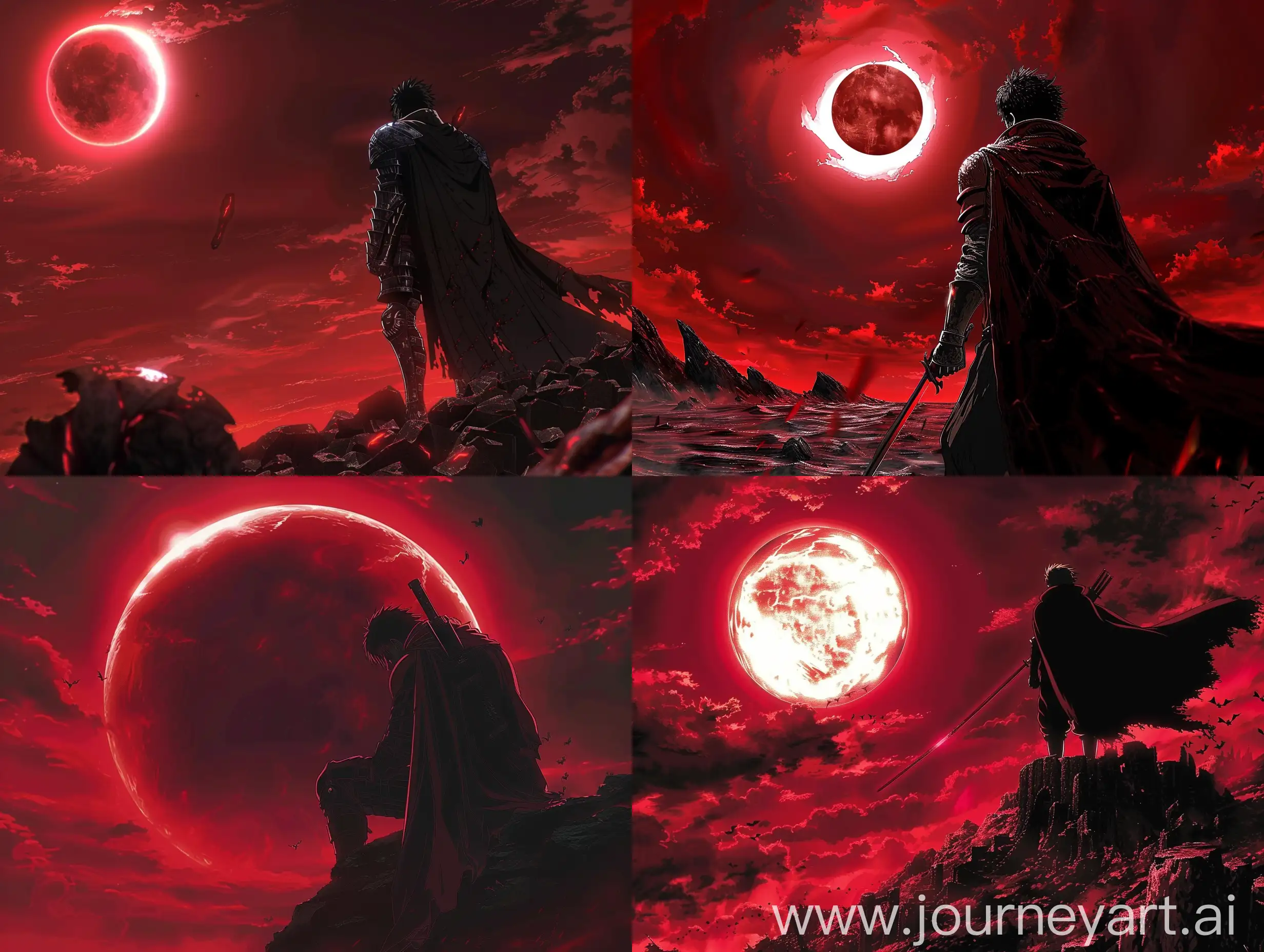 anime manga berserk eclipse red colors realistic wallpaper