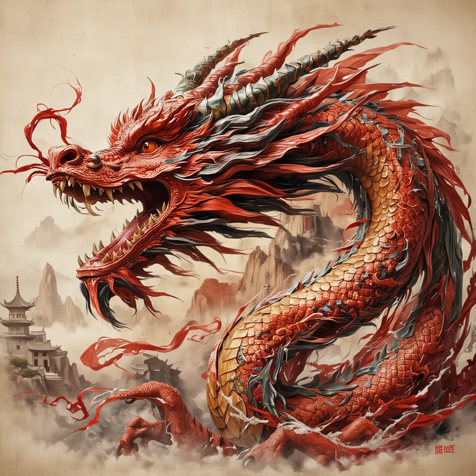 Majestic-Chinese-Dragon-in-Vibrant-Cerulean-Sky