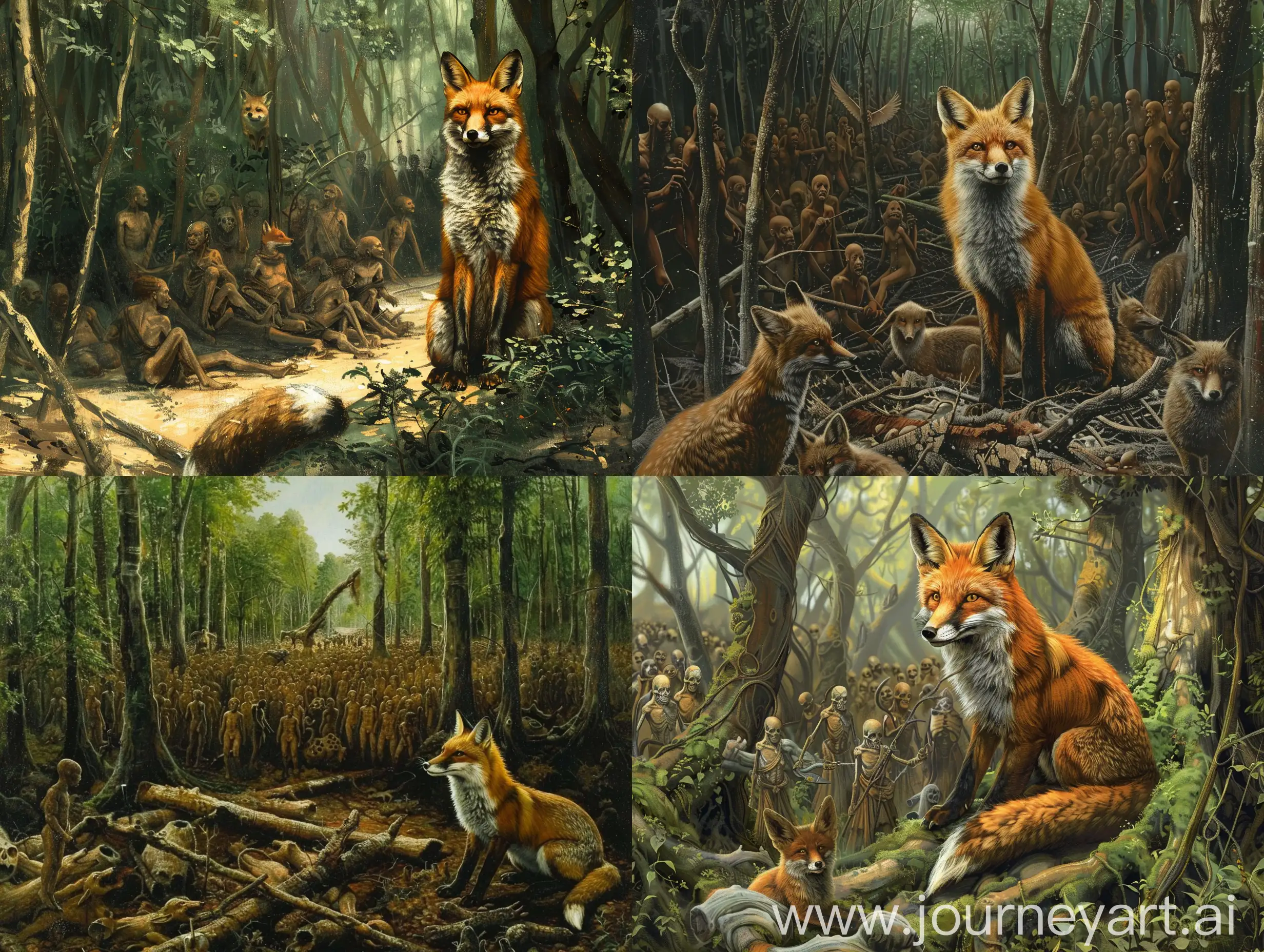 Forest-Fox-Surrounded-by-Enslaved-Creatures