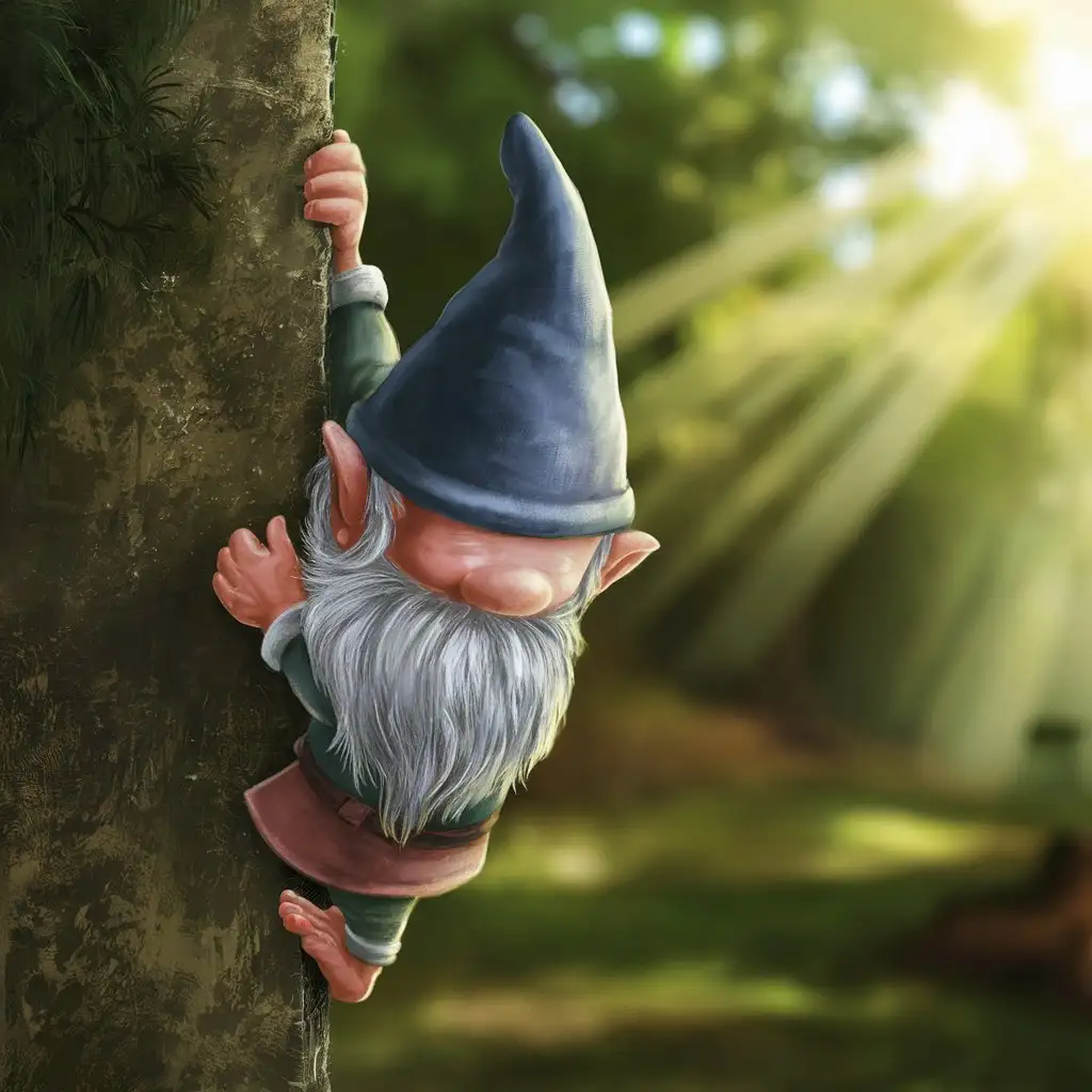 Gnome Hanging from Top of Screen