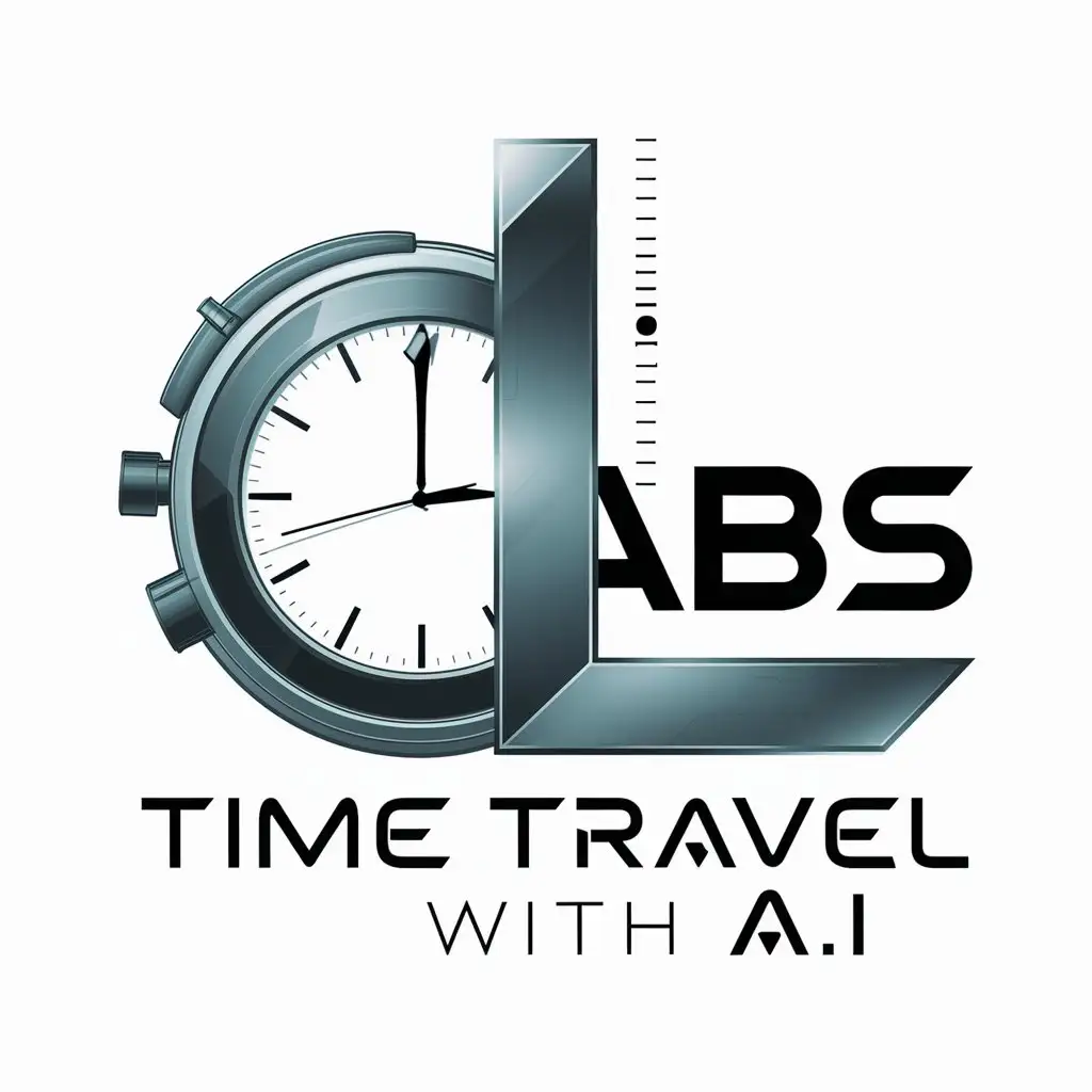 Create a logo with the name Labs: Time Travel With A.I.