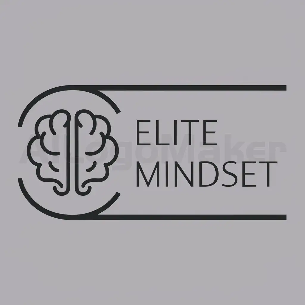 a logo design,with the text "Elite Mindset", main symbol:human Brain,Moderate,clear background