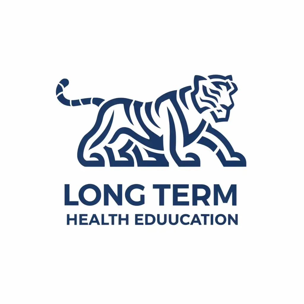 a logo design,with the text "long term health education", main symbol:tiger,Moderate,clear background